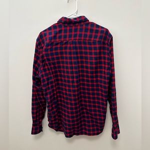 Gap Blue and Red Plaid Button Down
